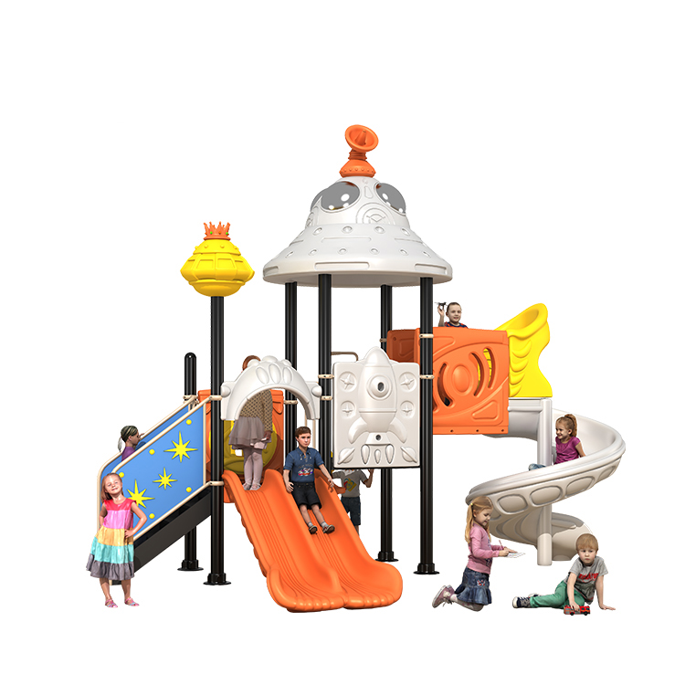 Kids Outdoor Area - Children Amusement Set Plastic Slide Park