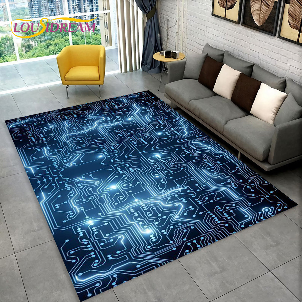 3D Chip Circuit Board Area Rug - огляд і ціна Kids Outdoor Area