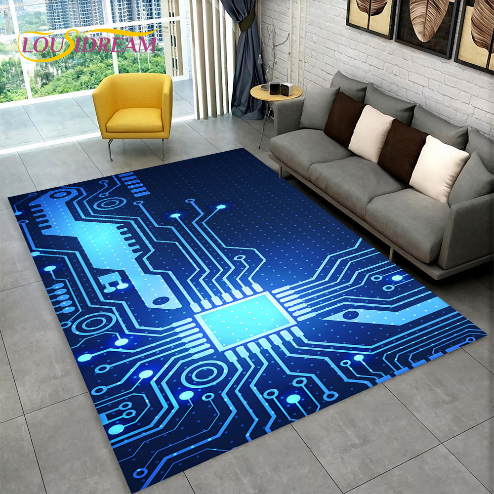 3D Chip Circuit Board Area Rug - огляд і ціна Kids Outdoor Area